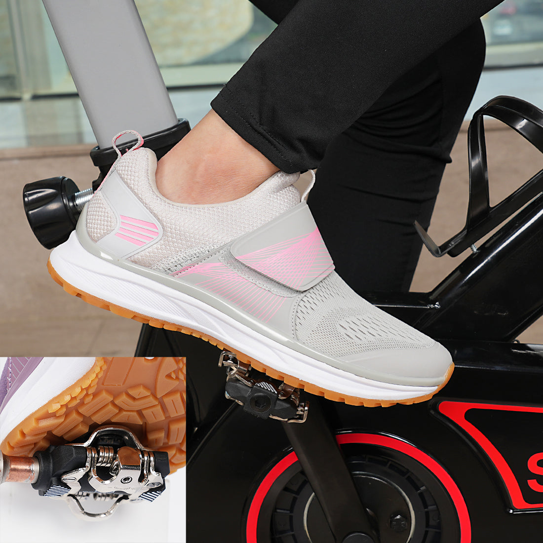 Zapatillas de ciclismo-Gris